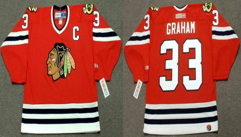 2019 Men Chicago Blackhawks 33 Graham red style 2 CCM NHL jerseys